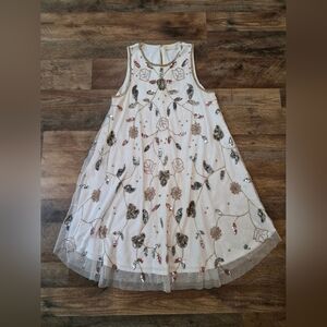 Altar'd State Women's Skylar Embellished Beaded Sequined Swing Dress Size Medium